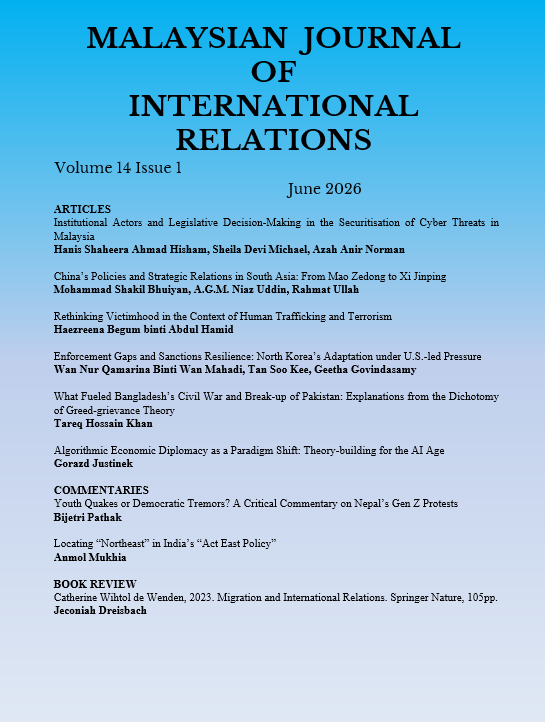 					View Vol. 14 No. 1 (2026): MJIR | The Malaysian Journal of International Relations
				